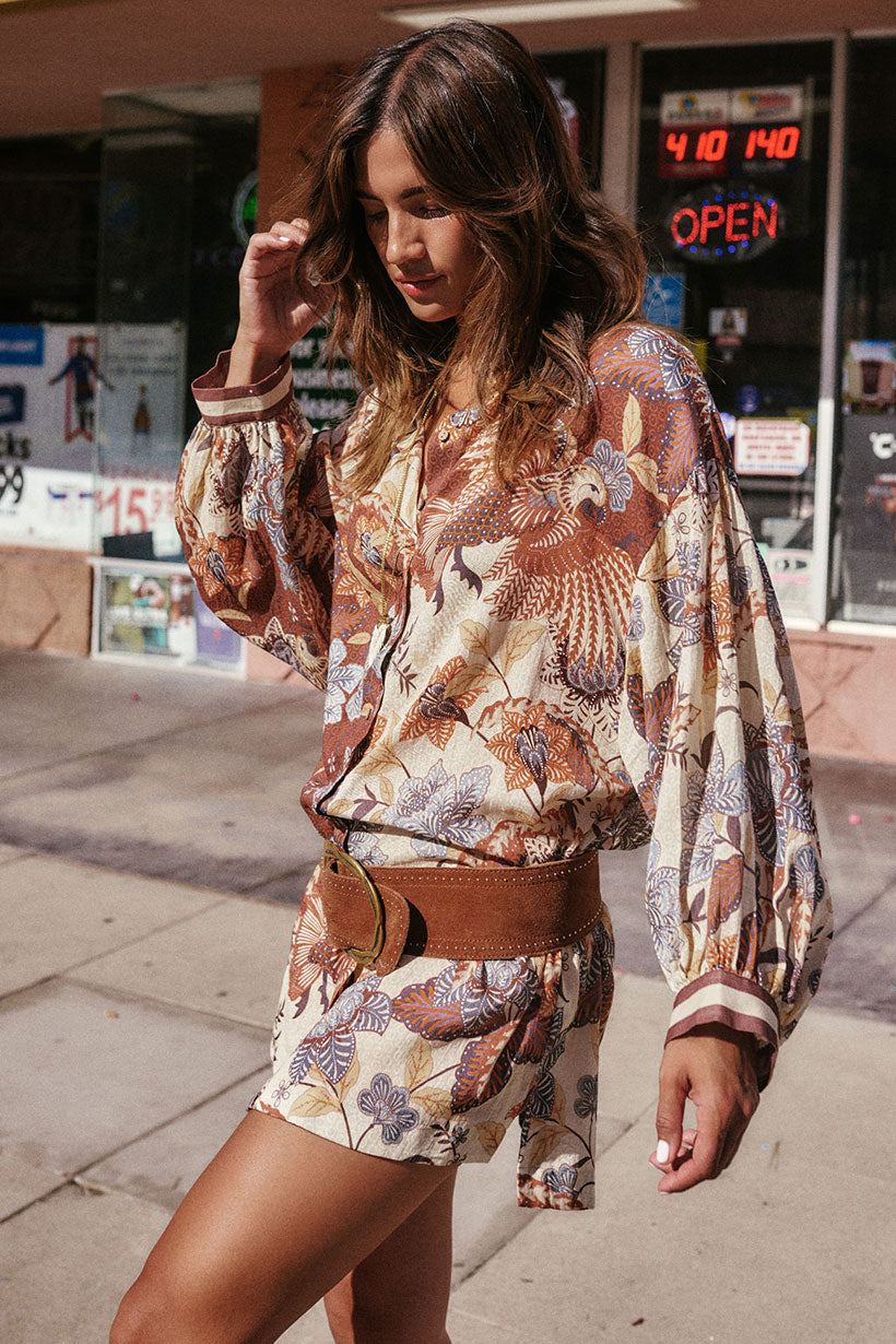Volcano Goddess Shirt Dress Coconut