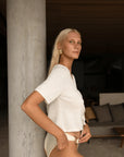 Poppy Reversible Organic Cotton Top Cream