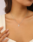 Initial Necklace Classic Silver A-Z