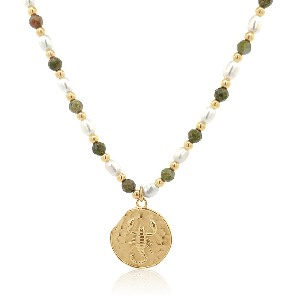 Petite &amp; Epidote Zodiac Stack Gold