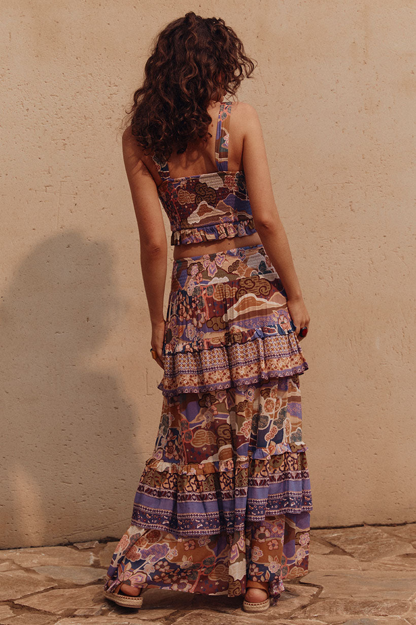 Dancing Valley Ra-Ra Maxi Skirt Violet – By Barny