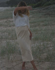 Quinn Wrap Midi Skirt Sand