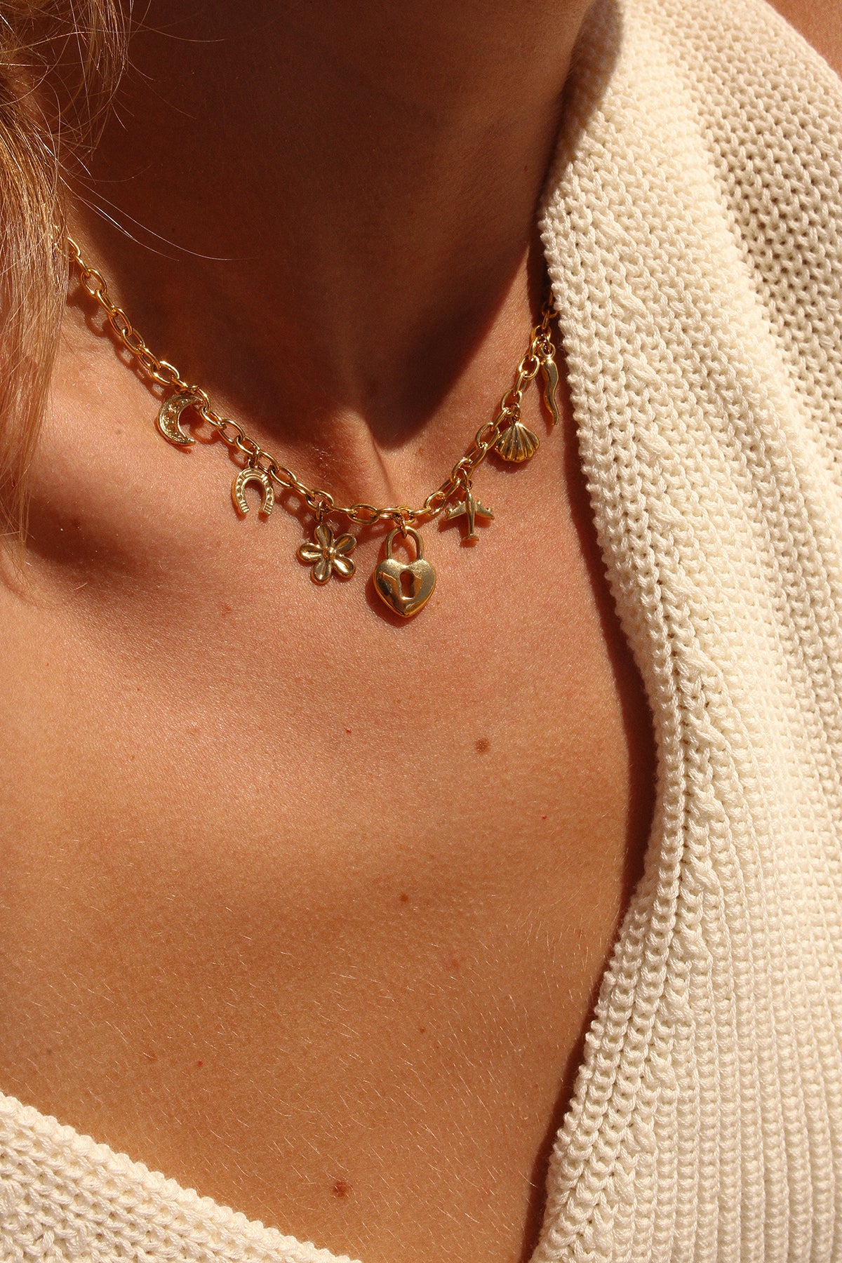 The Keepsake Charm Necklace Gold