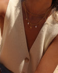 The Marina Initial Charm Necklace A - Z Gold