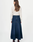Thea Denim Midi Skirt Indigo