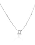Petite Gemini Choker Necklace Silver