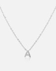 Petite Initial Choker Necklace Silver A-Z