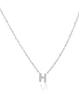 Petite Initial Choker Necklace Silver A-Z