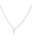 Petite Initial Choker Necklace Silver A-Z