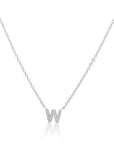 Petite Initial Choker Necklace Silver A-Z