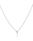 Petite Initial Choker Necklace Silver A-Z