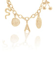 The Renewal Initial Charm Necklace A - Z Gold