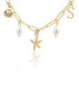 The Marina Initial Charm Necklace A - Z Silver