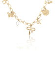 The Lucky Charm Initial Necklace A -Z Gold