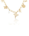 The Lucky Charm Initial Necklace A -Z Silver