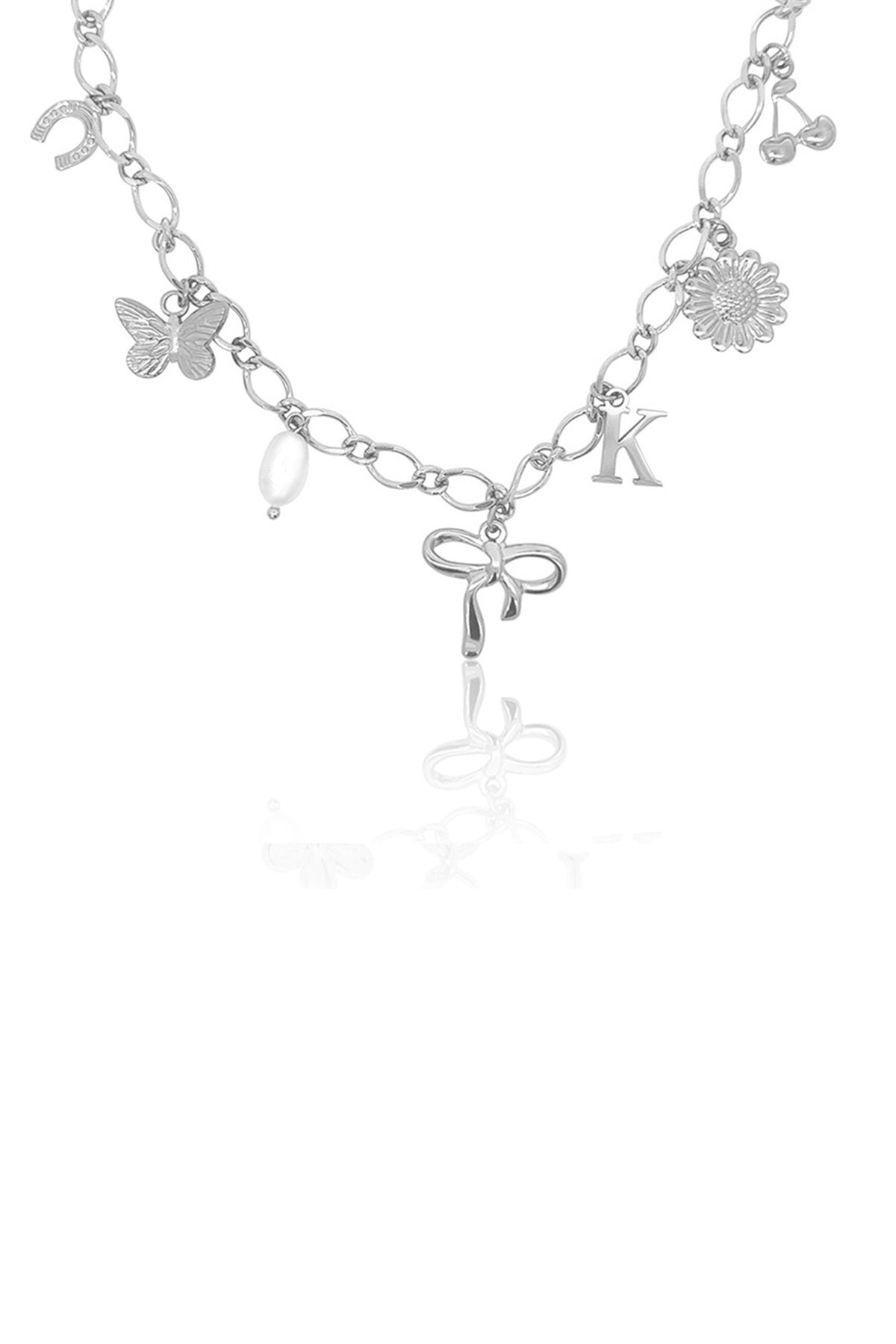 The Lucky Charm Initial Necklace A -Z Gold