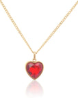 The Crimson Heart Pendant Necklace Gold