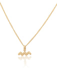 The Stacked Zodiac Necklace Gold