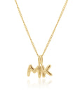 Bubble Initial Necklace - Two Letters Gold
