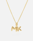 Bubble Initial Necklace - Two Letters Gold
