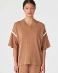 Orlando Oversized Tee Pecan & Cream