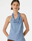 Alessia Halter Top teal Blue