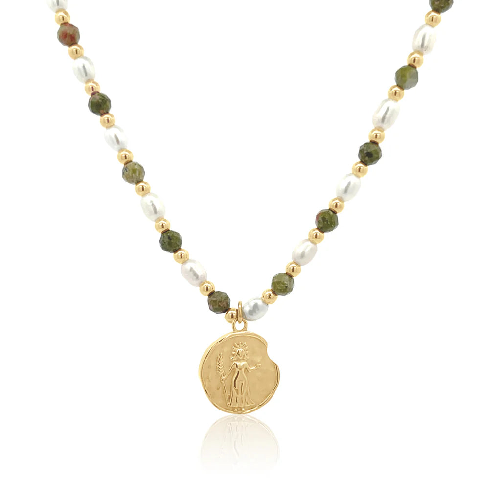 Petite &amp; Epidote Zodiac Stack Gold