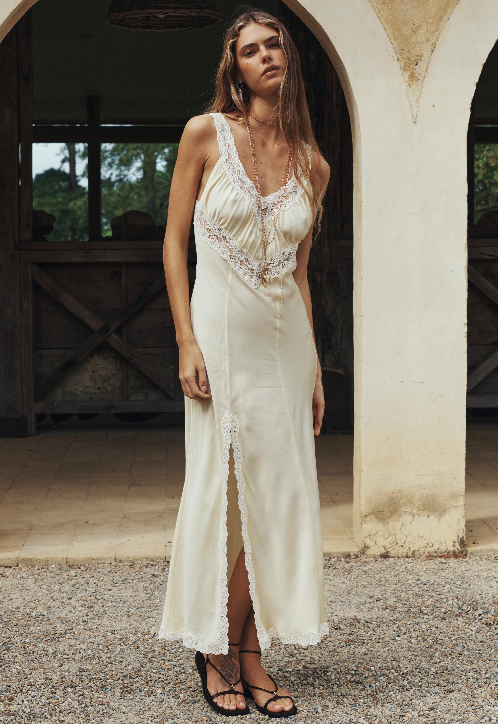 Vina Lace Slip Dress