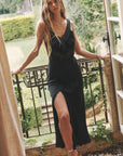 Vina Lace Slip Dress Midnight