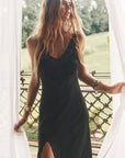 Vina Lace Slip Dress Midnight