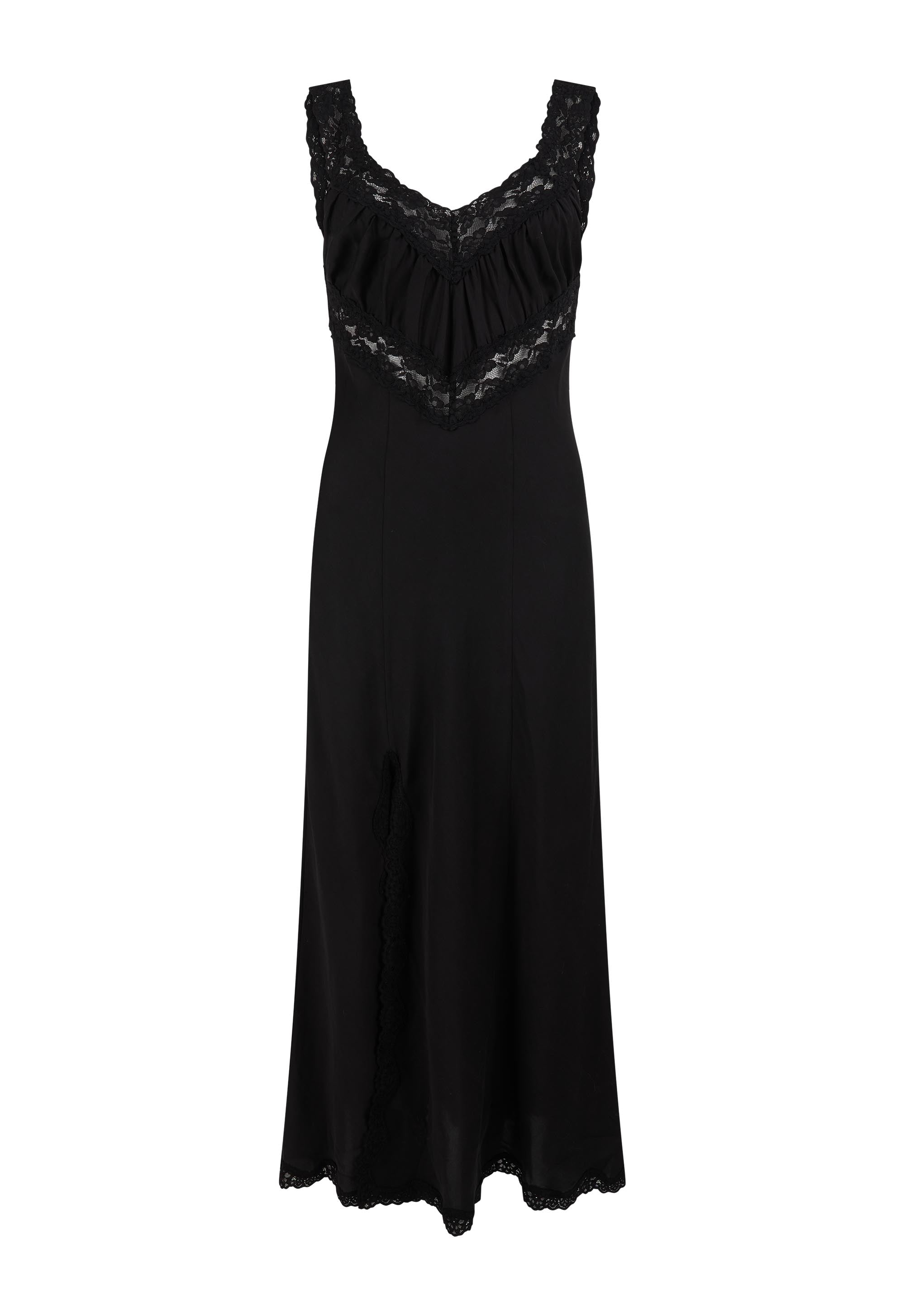 Vina Lace Slip Dress Midnight