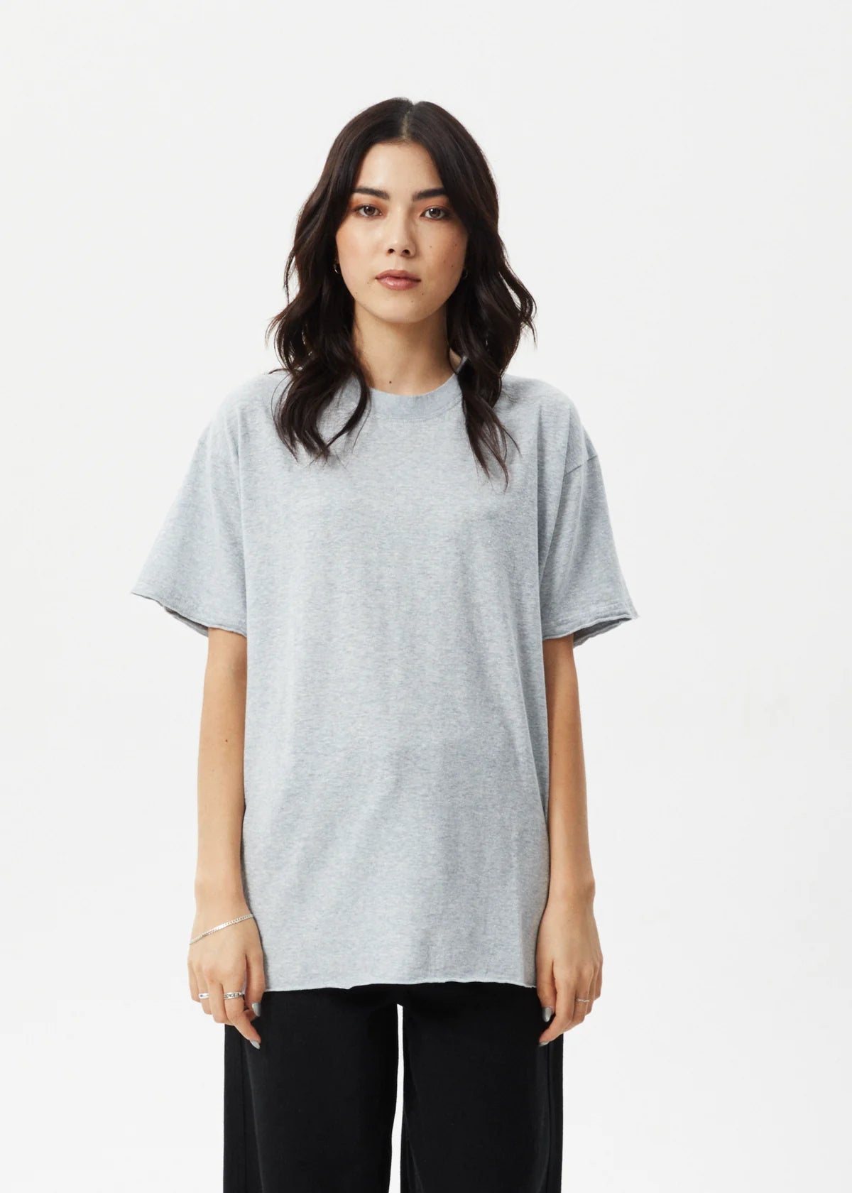 Slay Oversized Tee Shadow Grey Marle