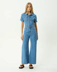 Miami Denim Flared Leg Jumpsuit Worn Blue
