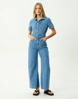 Miami Denim Flared Leg Jumpsuit Worn Blue