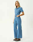 Miami Denim Flared Leg Jumpsuit Worn Blue
