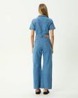 Miami Denim Flared Leg Jumpsuit Worn Blue