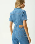 Miami Denim Flared Leg Jumpsuit Worn Blue