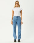 Leila Straight Leg Jean Worn Blue