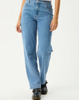 Leila Straight Leg Jean Worn Blue