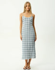 Lagoon Seersucker Midi Dress Overcast Check