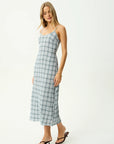 Lagoon Seersucker Midi Dress Overcast Check