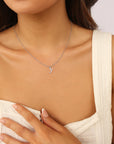 Initial Necklace Lower Case Silver