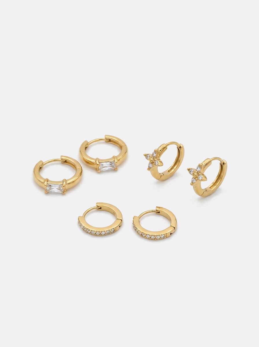 Alexi, Amelie &amp; Willow Earring Stack Gold