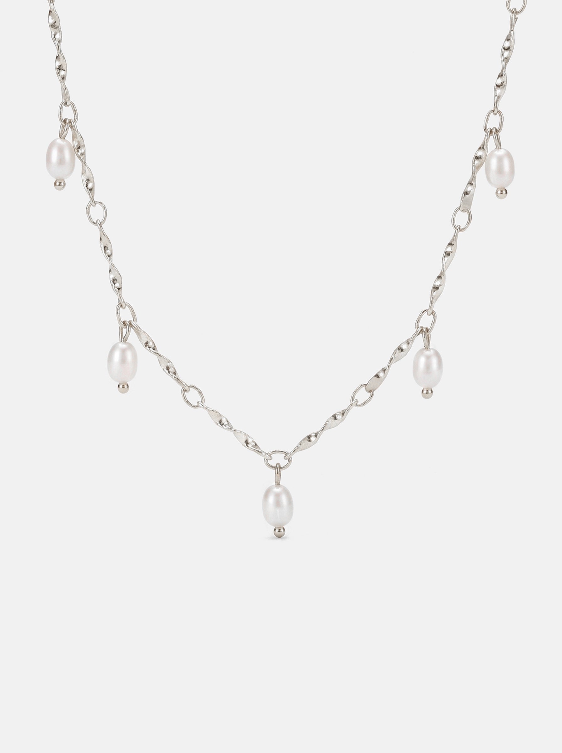 Annabelle Pearl Necklace Silver