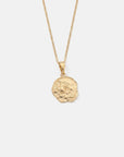 Aquarius Coin Necklace Gold