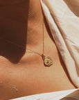 Aquarius Coin Necklace Gold