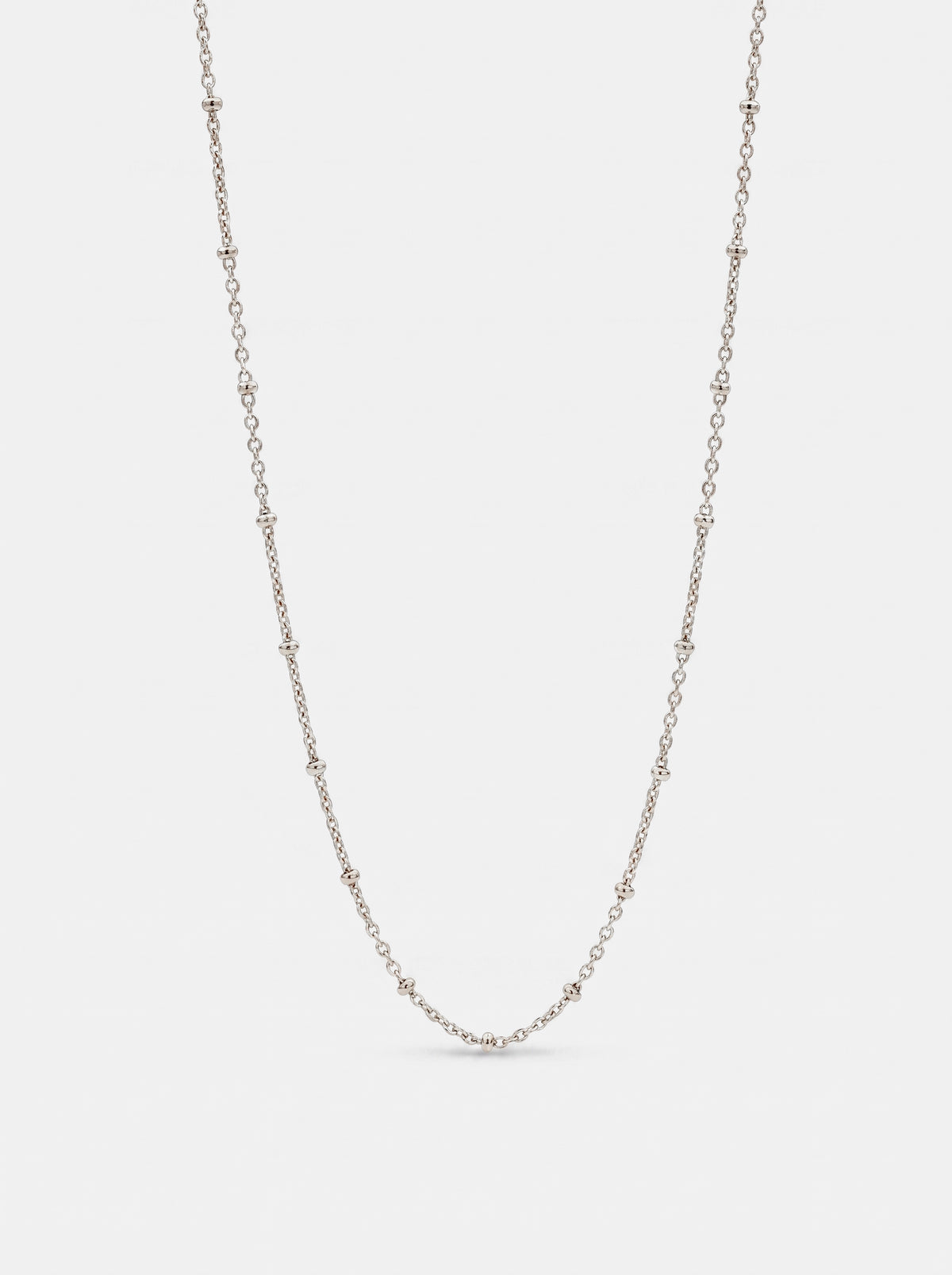 Petite Ball Chain Necklace Silver
