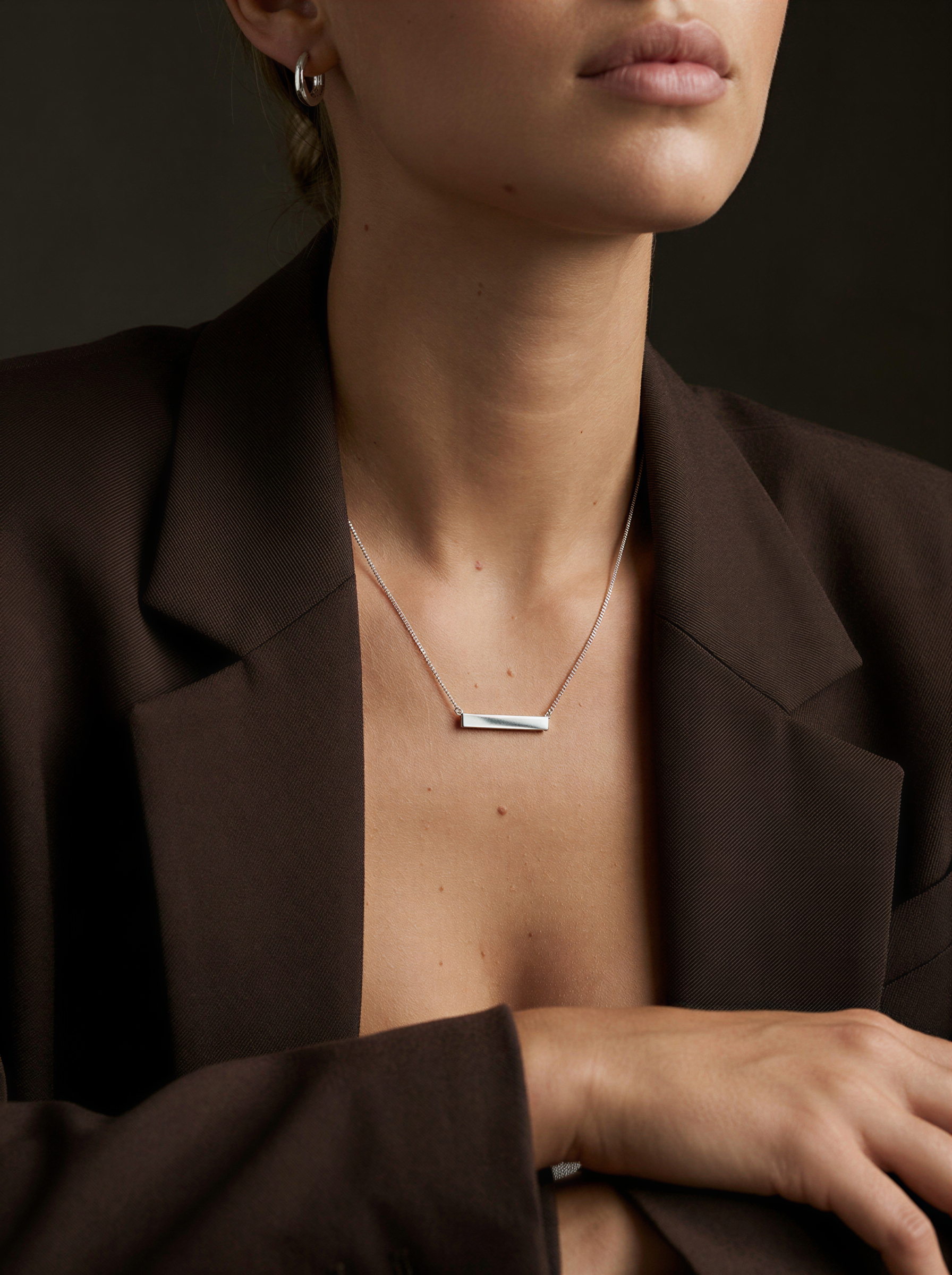 Bar Necklace Silver