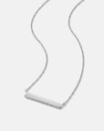 Terra Stone & Bar Necklace Stack Silver