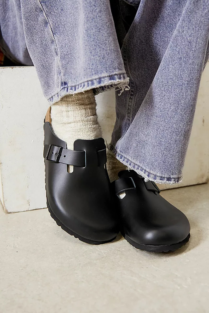 Boston Smooth Leather Black Narrow – By Barny